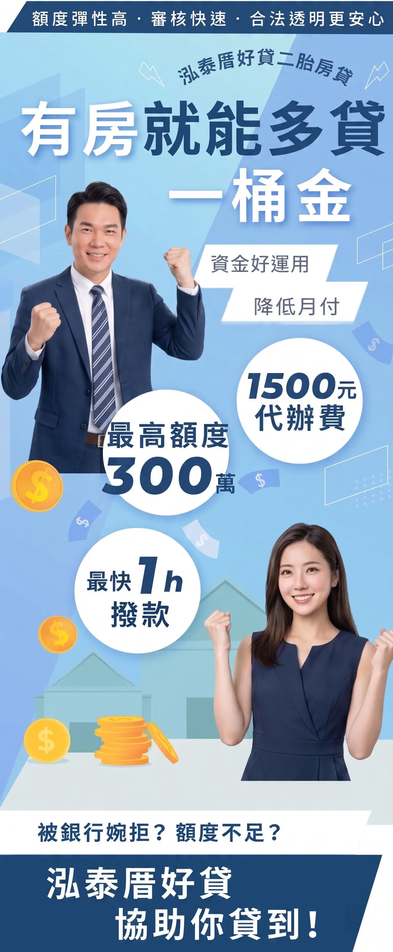 泓泰資產-有房就能多貸一桶金